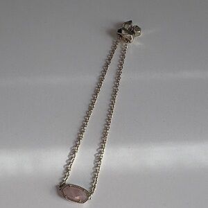 Kendra Scott Gold and Rose Quartz Chain Bracelet
